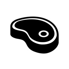 Steak icon, logo isolated on white background. Meat icon