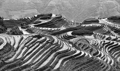 Layered mountain.