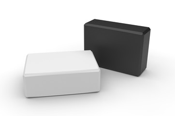 Blank Natural Closed Cell Foam Yoga Block, 3d Render Illustration.