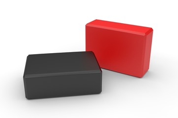 Blank Natural Closed Cell Foam Yoga Block, 3d Render Illustration.