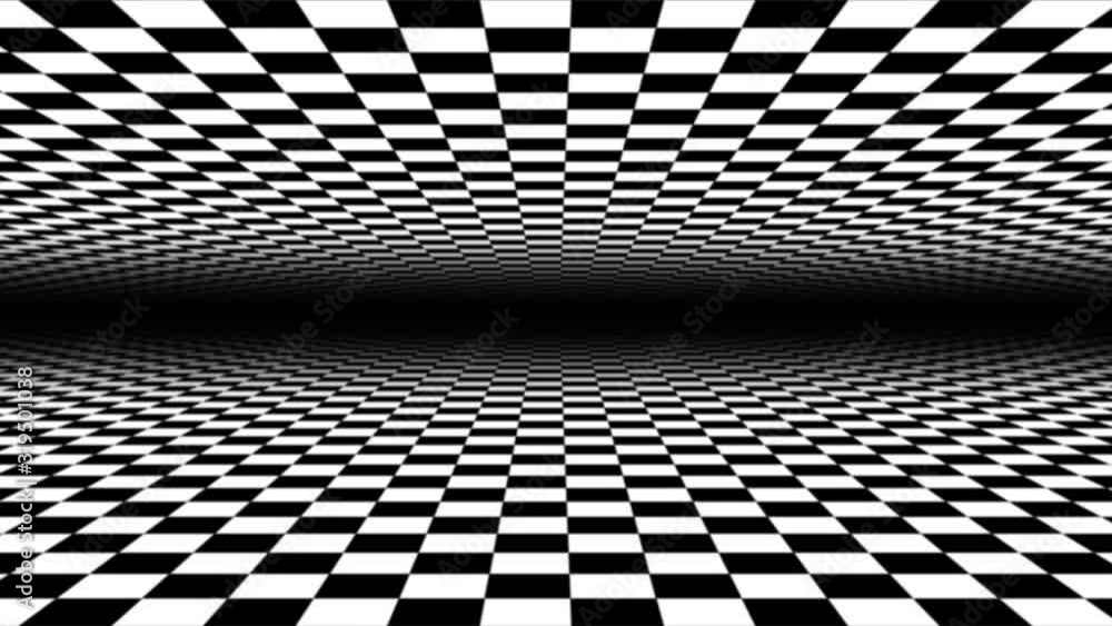 Poster abstract checkerboard landscape seamless looping/ abstract checkerboard landscape seamless looping