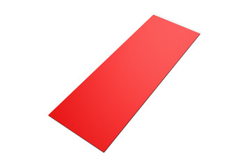Blank yoga mat for branding, 3d render illustration.