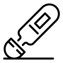 Electronic thermometer icon. Outline electronic thermometer vector icon for web design isolated on white background