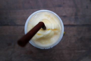 mango smoothie or mango yogurt smoothie