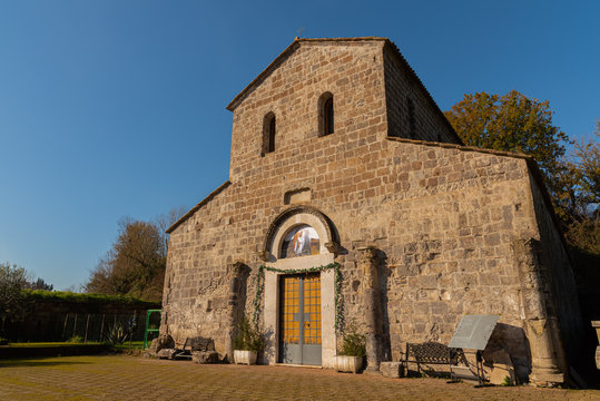 Teano, Campania, Italy. Church of San Paride ad Fontem. View of the main facade