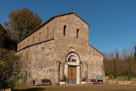 Teano, Campania, Italy. Church of San Paride ad Fontem. View of the main facade