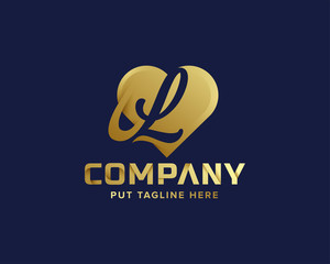 letter L initial logo template for company