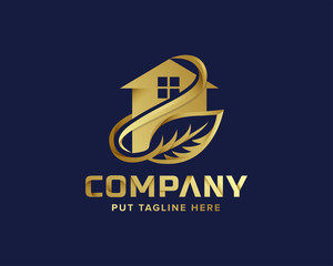  Green house logo template for company