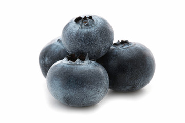 Macro shot blueberries isolated