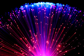 lights illuminating through fiber optics