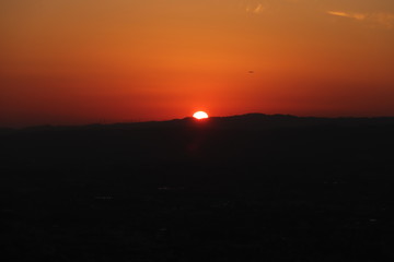 若草山からの夕日