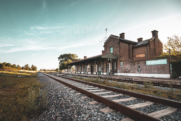 Fototapeta na wymiar Old train station in Argentina