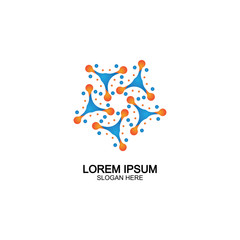 Molecule vector illustration design