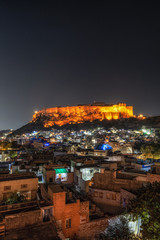 mehrangarh fort at night