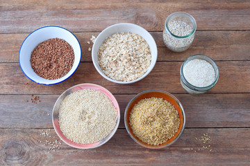 Gesunde Körner und Grütze