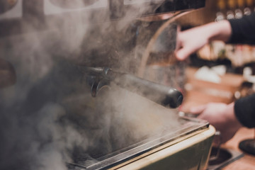  The process of making coffee. Barista