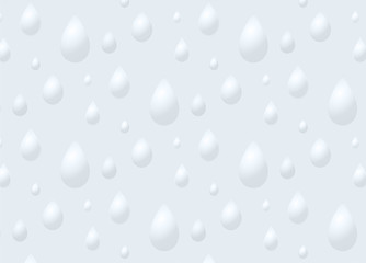 Seamless water drops pattern Grey rain wet clean