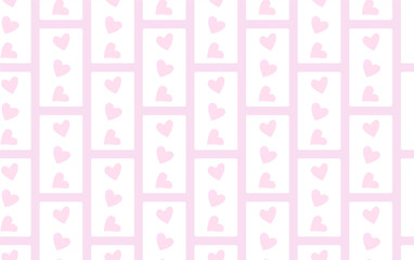 Pink cute romantic seamless texture colored hearts