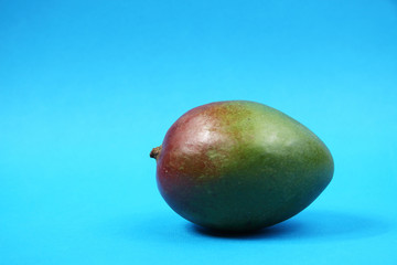 mango isolated on blue background