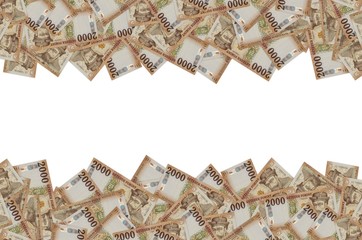 Prince Gabor Bethlen portrait from Hungary 2000 Forints 2017 Banknote pattern