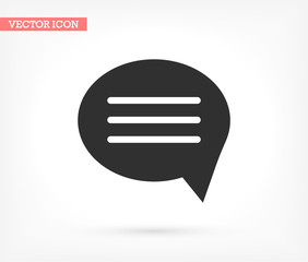 Chat sms vector icon , lorem ipsum Flat design