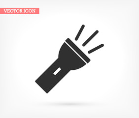 Flashlight vector icon , lorem ipsum Flat design