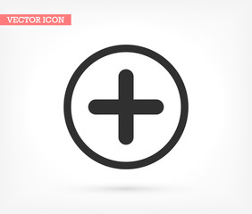 Obraz premium Plus vector icon , lorem ipsum Flat design