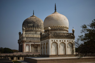 Fototapeta na wymiar 7 Tombs of Hyderabad, India Sultan Quli Qutb Mulk's tomb was built in 1543.