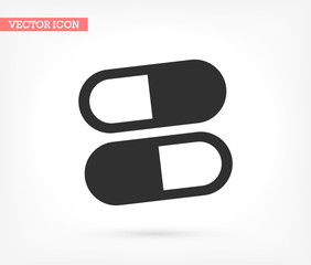 Pills vector icon , lorem ipsum Flat design