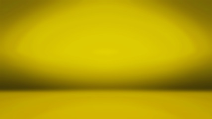 Empty blur yellow Studio well use as background,layout and presentation