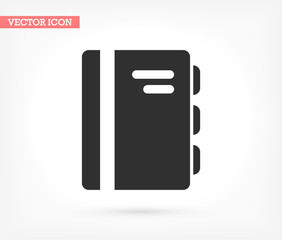 Book vector icon , lorem ipsum Flat design