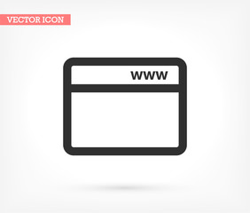 Webpage vector icon , lorem ipsum Flat design