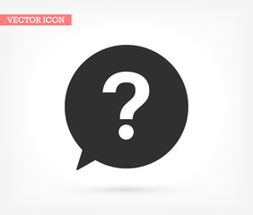 Question vector icon , lorem ipsum Flat design