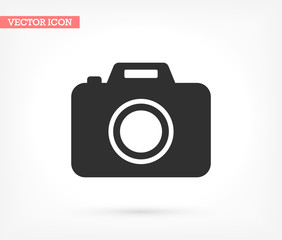 Camera vector icon , lorem ipsum Flat design