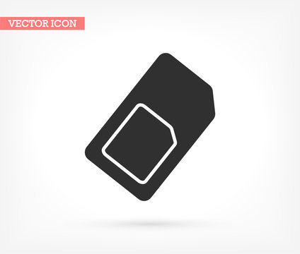 Sim card icon , lorem ipsum Flat design