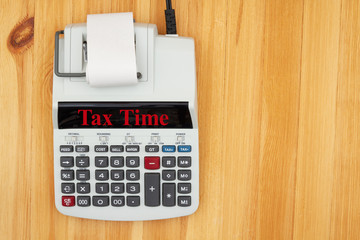 Getting ready of tax time with a vintage electric calculator