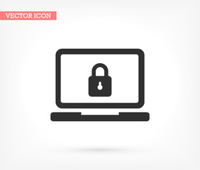 Fototapeta premium Laptop vector icon , lorem ipsum Flat design