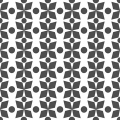 Geometric ornamental seamless pattern. Abstract square background design. Modern stylish abstract texture. Monochrome template for prints, textiles, wrapping, wallpaper, website. Vector illustration.