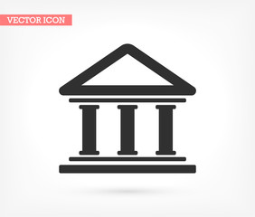 Bank vector icon , lorem ipsum Flat design