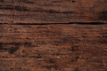 Old wooden boards texture, retro. Antique wood table and floor surface. Vintage desk structure wallpaper. Rustic wood plank background - copy space, banner.