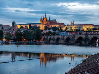 Prague river, Czech Republic, European medieval city tourism