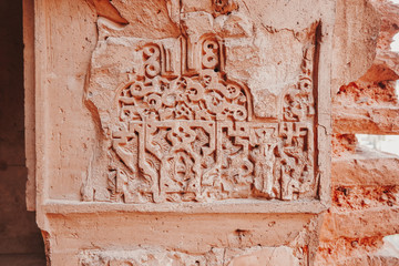 Alhambra Nazari palace with Muslim art decoration