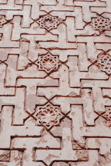 Alhambra Nazari palace with Muslim art decoration