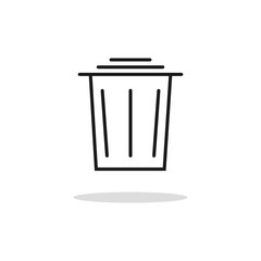 simple trash can design icons  for your website design, logo, app, UI, vector illustration and others