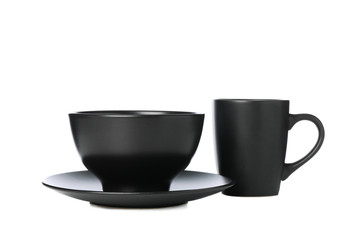 Tableware isolated on white background. Kitchen, serving