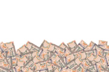 Part of brown Guyana 1000 dollars Banknote pattern