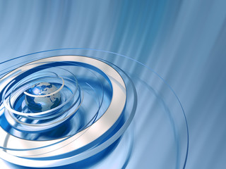 World orbit blue and silver © FrankBoston