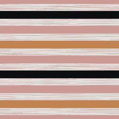 Horizontal grunge stripes seamless vector pattern. Trendy color stripes on textureal background. Seamless vector pattern background.