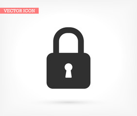 Lock - vector icon , lorem ipsum Flat design