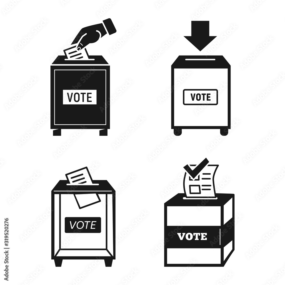 Poster ballot icons set. simple set of ballot vector icons for web design on white background